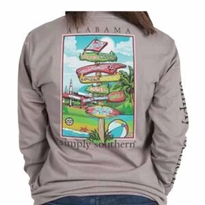 Simply‎ Southern Alabama State T-Shirt Gray Small